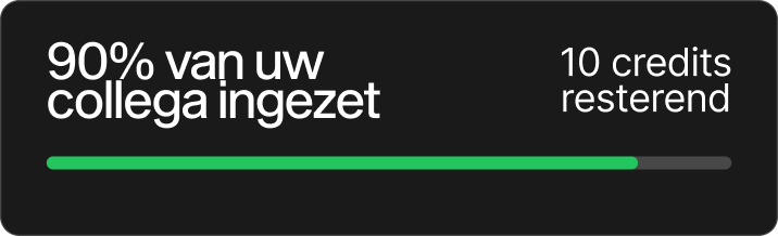 collegacredits verbruik 90 procent overzicht